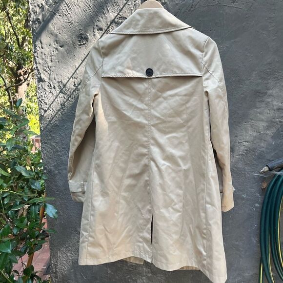 MERONA DOUBLE BREASTED TAN TRENCH COAT SMALL - Picture 7 of 8